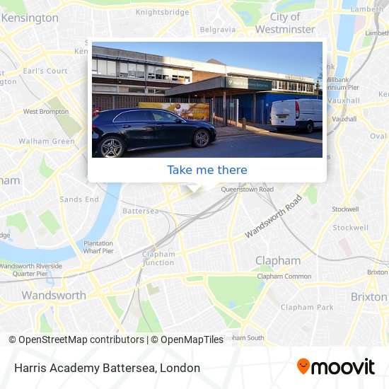 Harris Academy Battersea map