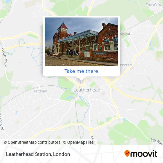 Leatherhead Station map
