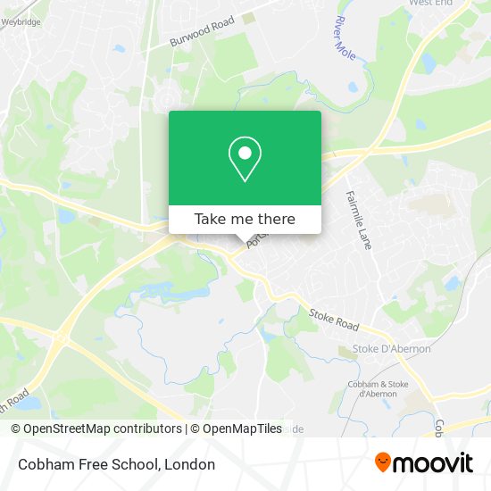 Cobham Free School map