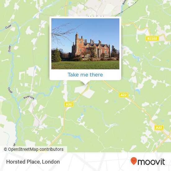 Horsted Place map