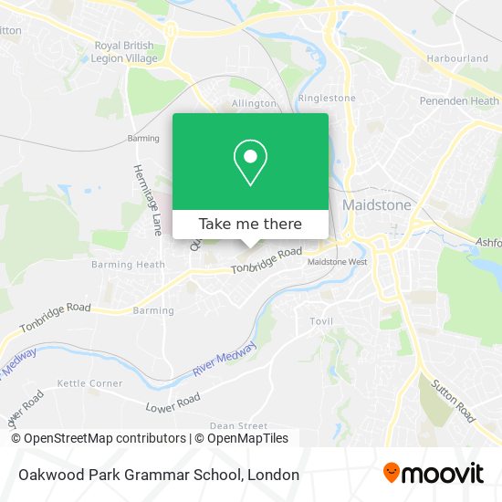 Oakwood Park Grammar School map