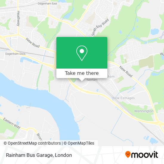 Rainham Bus Garage map