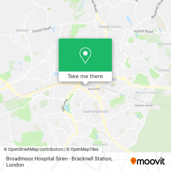 Broadmoor Hospital Siren - Bracknell Station map
