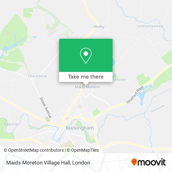 Maids Moreton Village Hall map