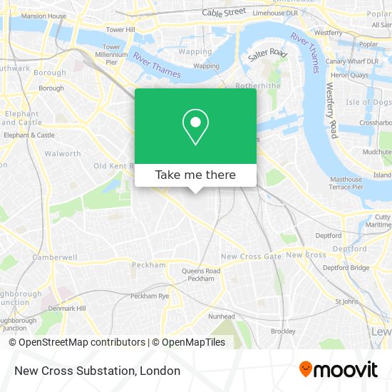 New Cross Substation map