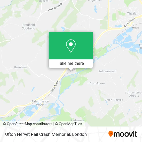 Ufton Nervet Rail Crash Memorial map