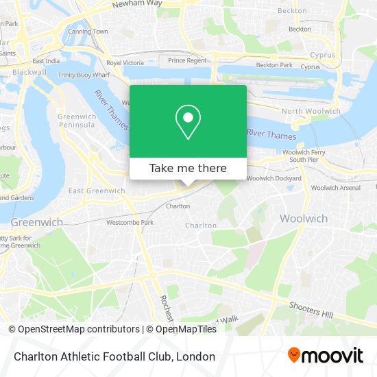 Charlton Athletic Football Club map