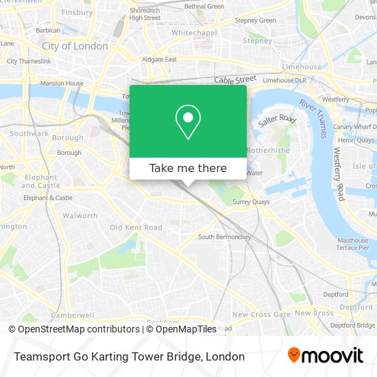 Teamsport Go Karting Tower Bridge map