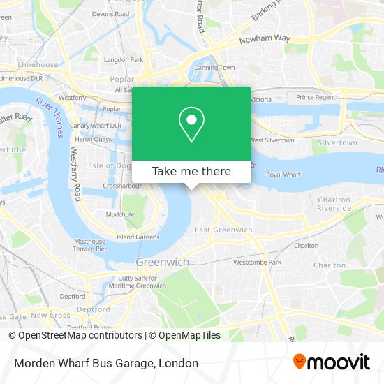 Morden Wharf Bus Garage map