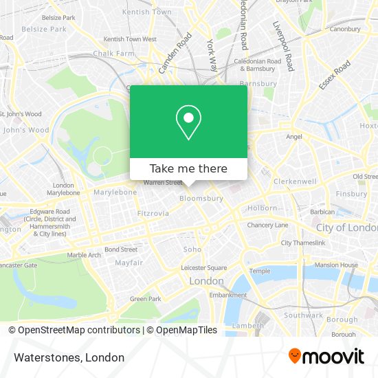 Waterstones map