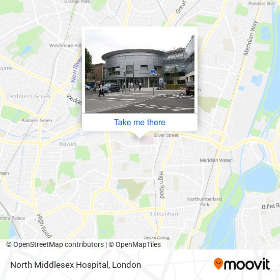 North Middlesex Hospital map