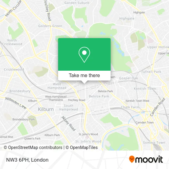 NW3 6PH map