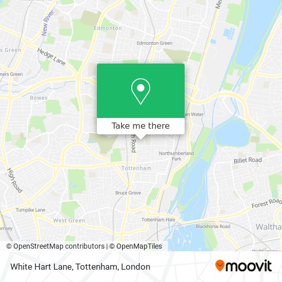 White Hart Lane, Tottenham map