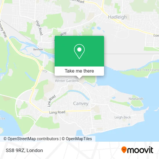 SS8 9RZ map