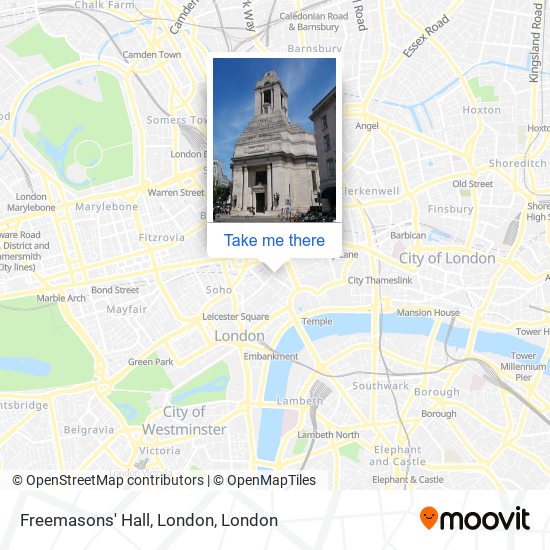 Freemasons' Hall, London map