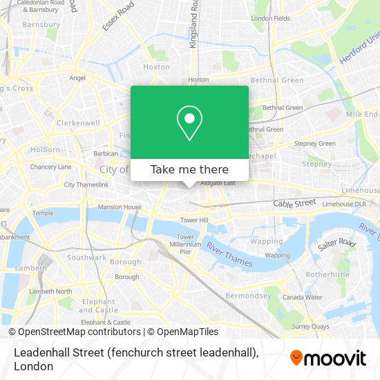 Leadenhall Street (fenchurch street leadenhall) map