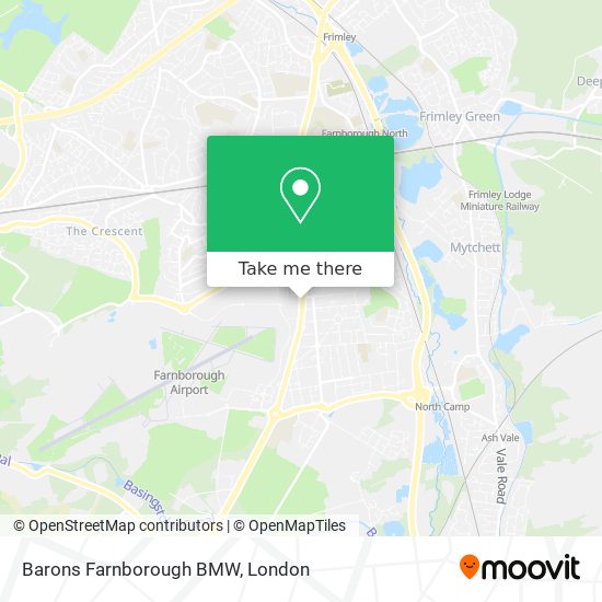 Barons Farnborough BMW map