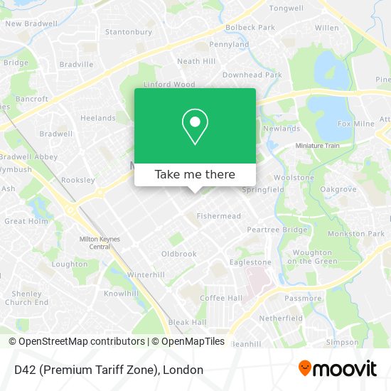 D42 (Premium Tariff Zone) map