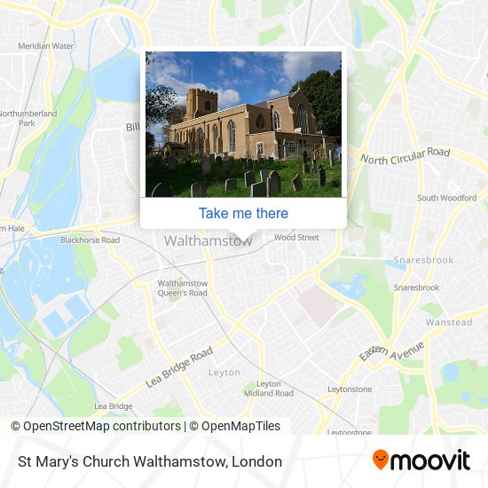 St Mary's Church Walthamstow map