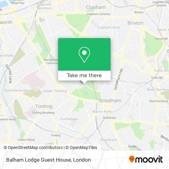 Balham Lodge Guest House map