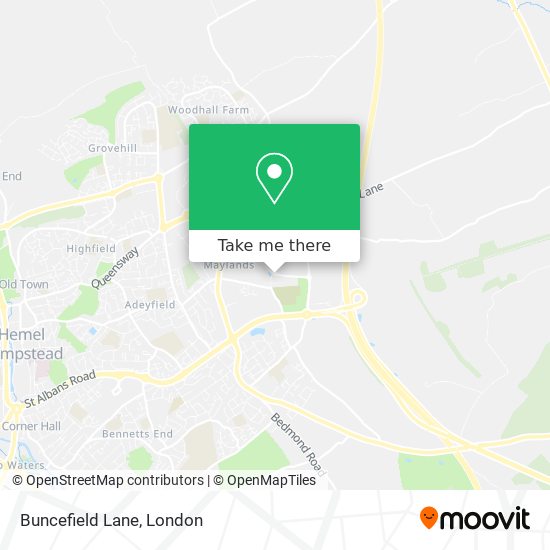 Buncefield Lane map