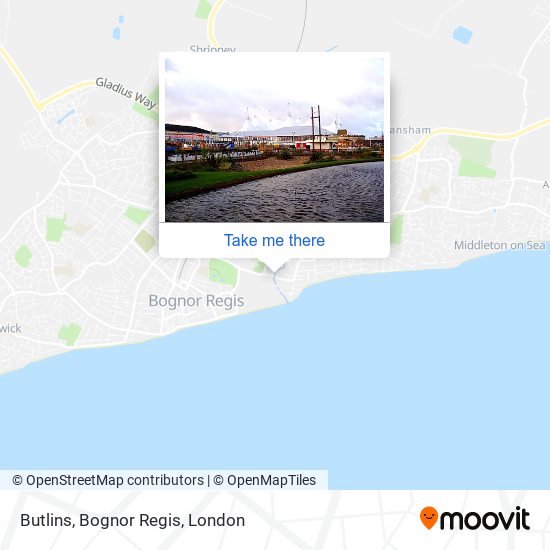 Butlins, Bognor Regis map
