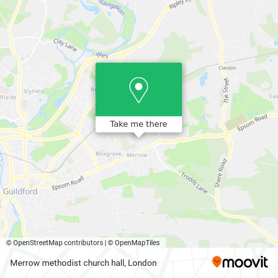 Merrow methodist church hall map