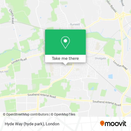 Hyde Way (hyde park) map