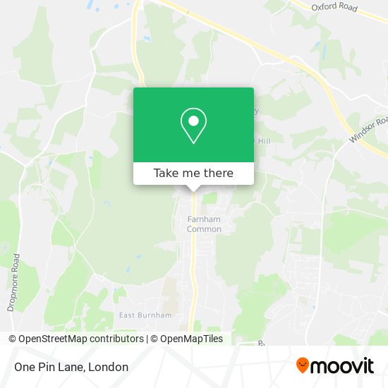 One Pin Lane map