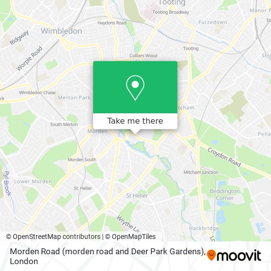 Morden Road (morden road and Deer Park Gardens) map