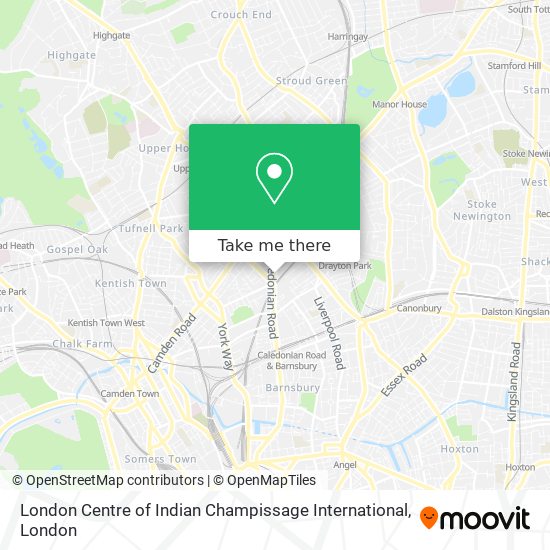 London Centre of Indian Champissage International map