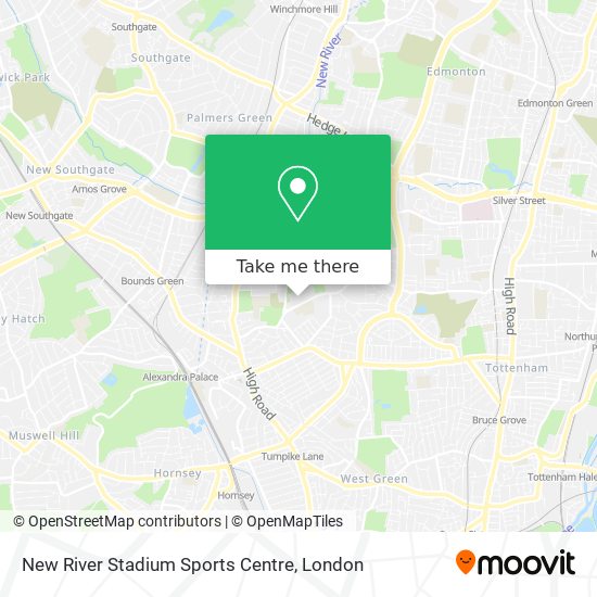 New River Stadium Sports Centre map