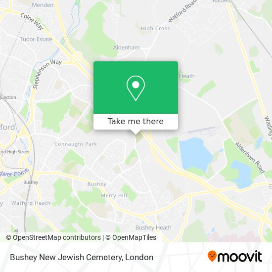 Bushey New Jewish Cemetery map