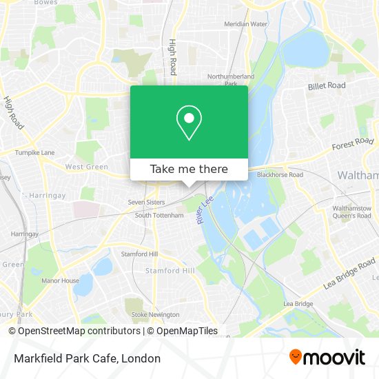 Markfield Park Cafe map
