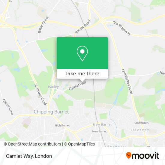 Camlet Way map