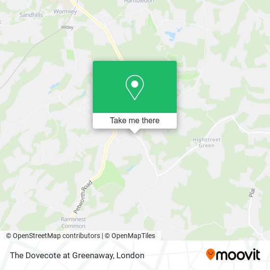 The Dovecote at Greenaway map