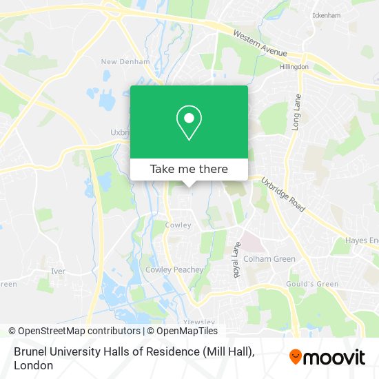 Brunel University Halls of Residence (Mill Hall) map