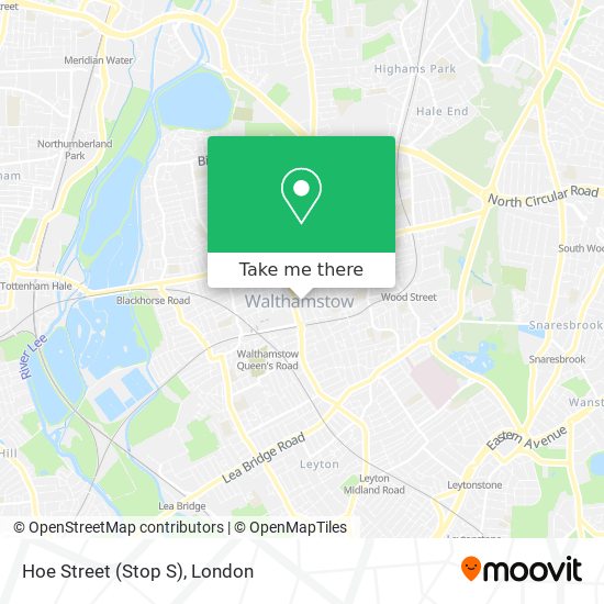 Hoe Street (Stop S) map