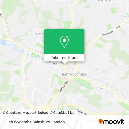 High Wycombe Sainsbury map