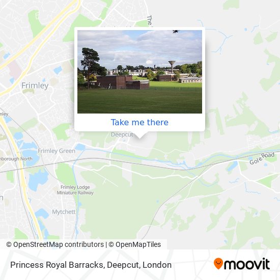 Princess Royal Barracks, Deepcut map