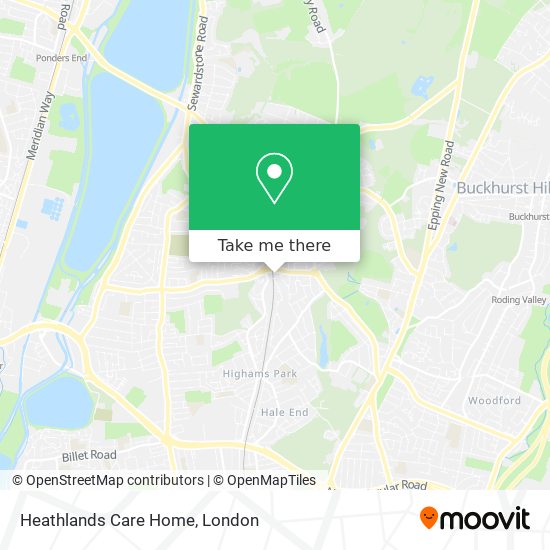Heathlands Care Home map