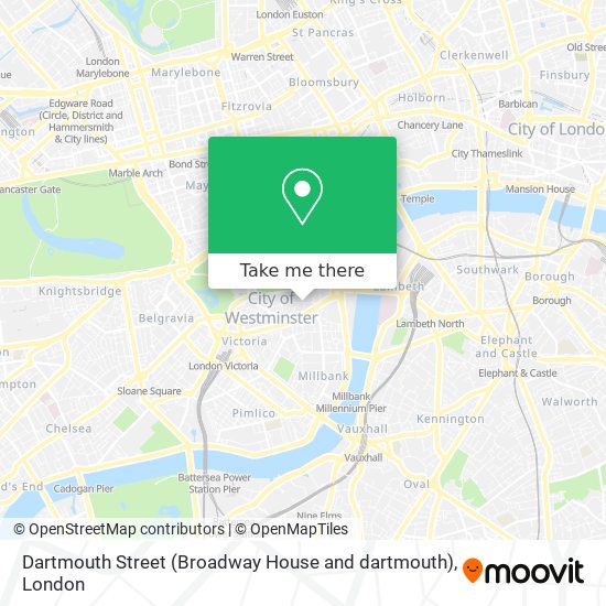 Dartmouth Street (Broadway House and dartmouth) map