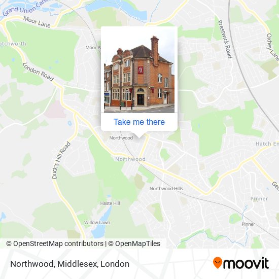 Northwood, Middlesex map