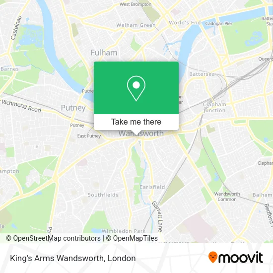 King's Arms Wandsworth map