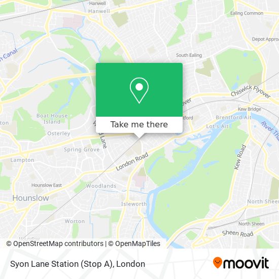 Syon Lane Station (Stop A) map