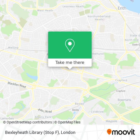 Bexleyheath Library (Stop F) map