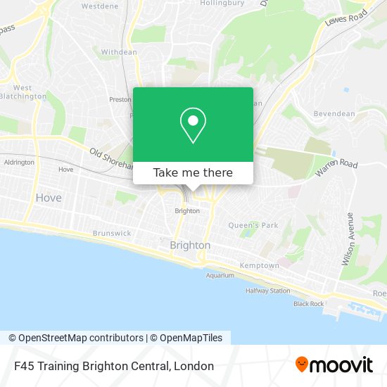 F45 Training Brighton Central map