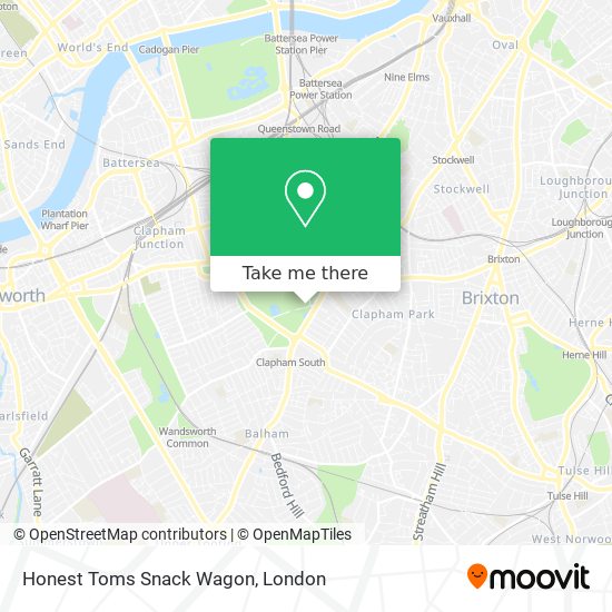 Honest Toms Snack Wagon map