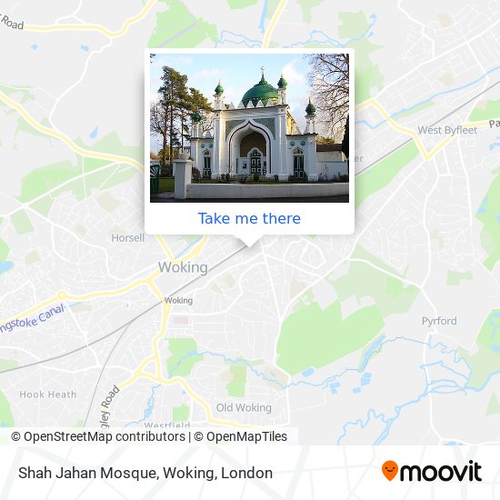 Shah Jahan Mosque, Woking map