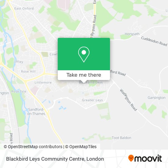 Blackbird Leys Community Centre map